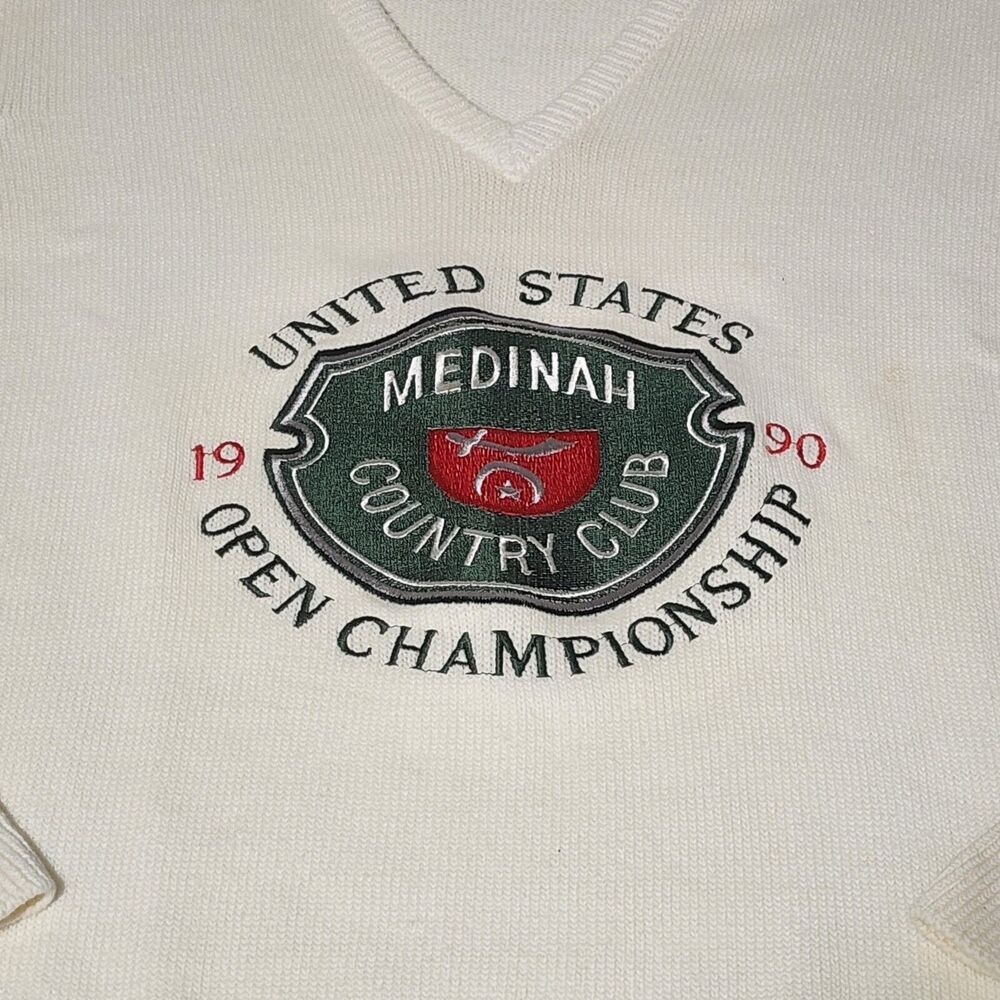 1990 Vintage 90th US Open Golf Championship Knit Sweater Medinah Country Club
